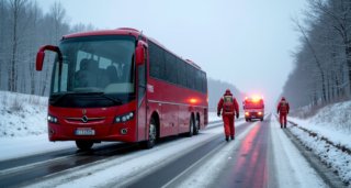 Zwei Tote bei Reisebusunfall auf der A11 in Brandenburg